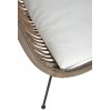 Chaise+Coussin Rotin/Metal Naturelle