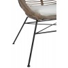 Chaise+Coussin Rotin/Metal Naturelle