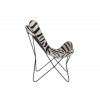 Chaise Salon Cuir/ Metal Zebre