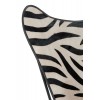 Chaise Salon Cuir/ Metal Zebre