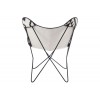 Chaise Lounge Jute/Metal Noir/Blanc