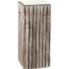 Socle Carre Morceaux Bois/Verre Grey Wash