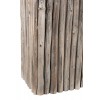 Socle Carre Morceaux Bois/Verre Grey Wash