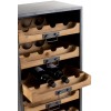 Armoire A Roulettes 7 Tiroirs Pour Bouteilles De Vin Metal/Bois Naturel