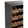 Armoire A Roulettes 7 Tiroirs Pour Bouteilles De Vin Metal/Bois Naturel