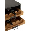 Armoire 2 Tiroirs Pour Bouteilles De Vin Metal/Bois Naturel