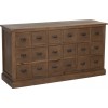 Commode 18 Tiroirs Bois Marron