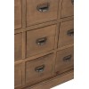 Commode 18 Tiroirs Bois Marron