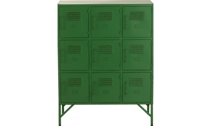 Armoire 9 Portes Metal Vert