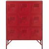 Armoire 9 Tiroirs Metal Rouge