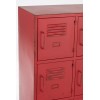 Armoire 9 Tiroirs Metal Rouge