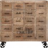 Armoire 20 Tiroirs Rectangulaire Bois Naturel