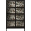 Armoire Animaux Safari 2 Portes Fer/Verre Noir