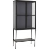 Armoire 3 Planches Metal/Verre Noir