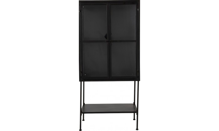 Armoire 3 Planches Metal/Verre Noir