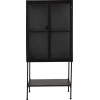 Armoire 3 Planches Metal/Verre Noir