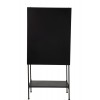 Armoire 3 Planches Metal/Verre Noir