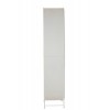 Armoire Ovale Metal/Verre Blanc