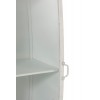 Armoire Ovale Metal/Verre Blanc