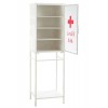 Armoire Ovale Metal/Verre Blanc