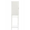 Armoire Ovale Metal/Verre Blanc