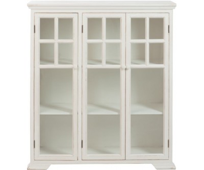 Armoire 3 Portes + 2 Planches Bois Creme