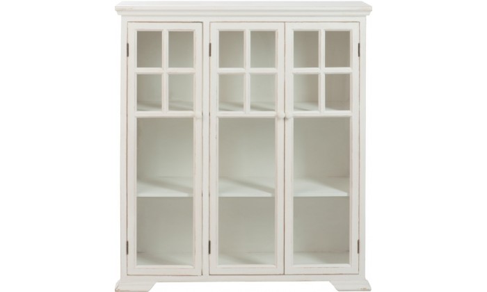 Armoire 3 Portes + 2 Planches Bois Creme