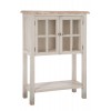 Armoire 2 Portes Vitre Bois/Verre Beige