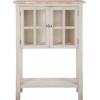 Armoire 2 Portes Vitre Bois/Verre Beige