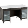 Bureau + 2 Portes Bois Noir/Blanc