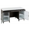 Bureau + 2 Portes Bois Noir/Blanc