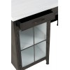 Bureau + 2 Portes Bois Noir/Blanc