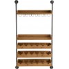 Etagere Murale Pour Bouteilles+Verres A Vin Bois Naturel