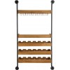 Etagere Murale Pour Bouteilles+Verres A Vin Bois Naturel