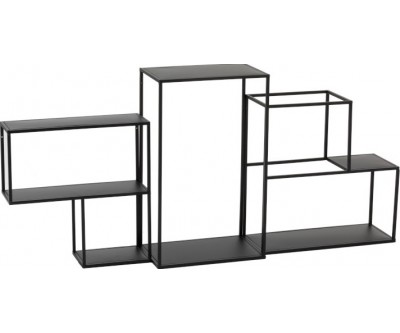 Etagere Suspendue 3 Parties Modulaire Metal Noir