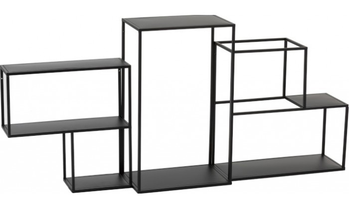 Etagere Suspendue 3 Parties Modulaire Metal Noir