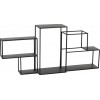 Etagere Suspendue 3 Parties Modulaire Metal Noir