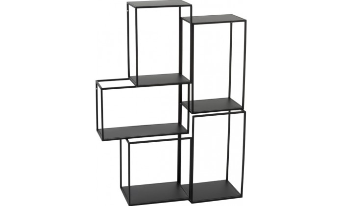 Etagere Suspendue 3 Parties Modulaire Metal Noir