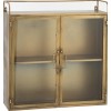 Armoire Murale 2 Portes Metal/Verre Antique Or