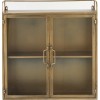 Armoire Murale 2 Portes Metal/Verre Antique Or