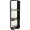 Etagere + Miroir Long Metal/Verre Noir