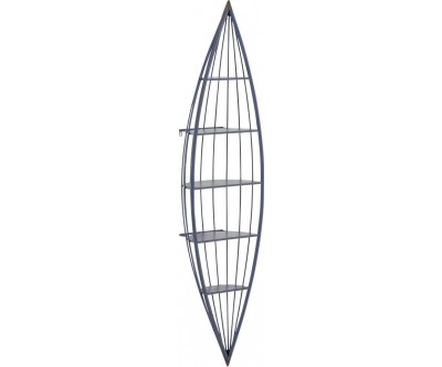 Etagere Canoe 5 Planches Metal Bleu