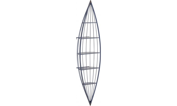 Etagere Canoe 5 Planches Metal Bleu