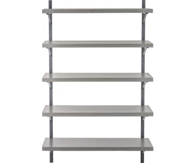 Etagere Murale Beton Finish 5 Planches Bois/Metal Gris