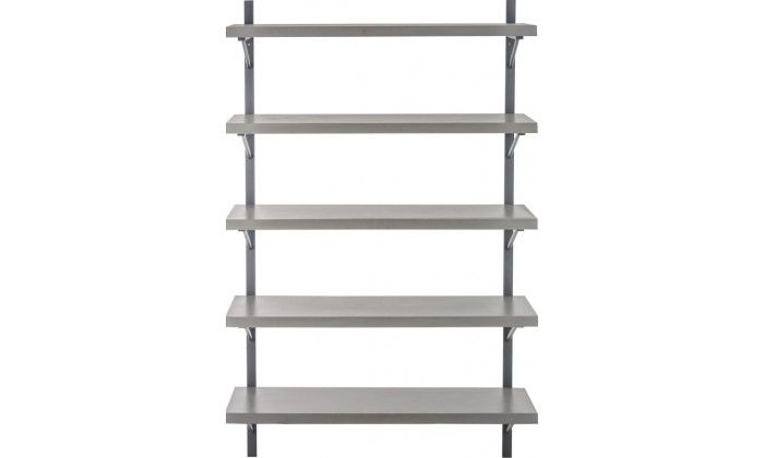 Etagere Murale Beton Finish 5 Planches Bois/Metal Gris