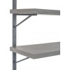 Etagere Murale Beton Finish 5 Planches Bois/Metal Gris