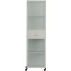 Armoire Haute 2 Portes/1 Tiroir Metal Blanc