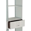 Armoire Haute 2 Portes/1 Tiroir Metal Blanc