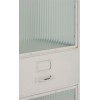 Armoire Haute 2 Portes/1 Tiroir Metal Blanc