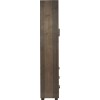 Armoire 1 Porte 3 Tiroirs Bois Gris/Naturel